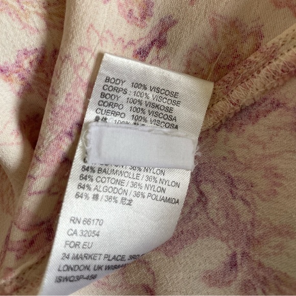 FREE PEOPLE Lucie Mini in Pink Combo Tie Back Dress w/ Lace - Picture 8 of 11